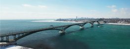 Peace Bridge connecting Fort Erie