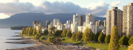 Vancouver skyline along the waterfront