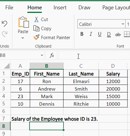 selecting values to LOOKUP
