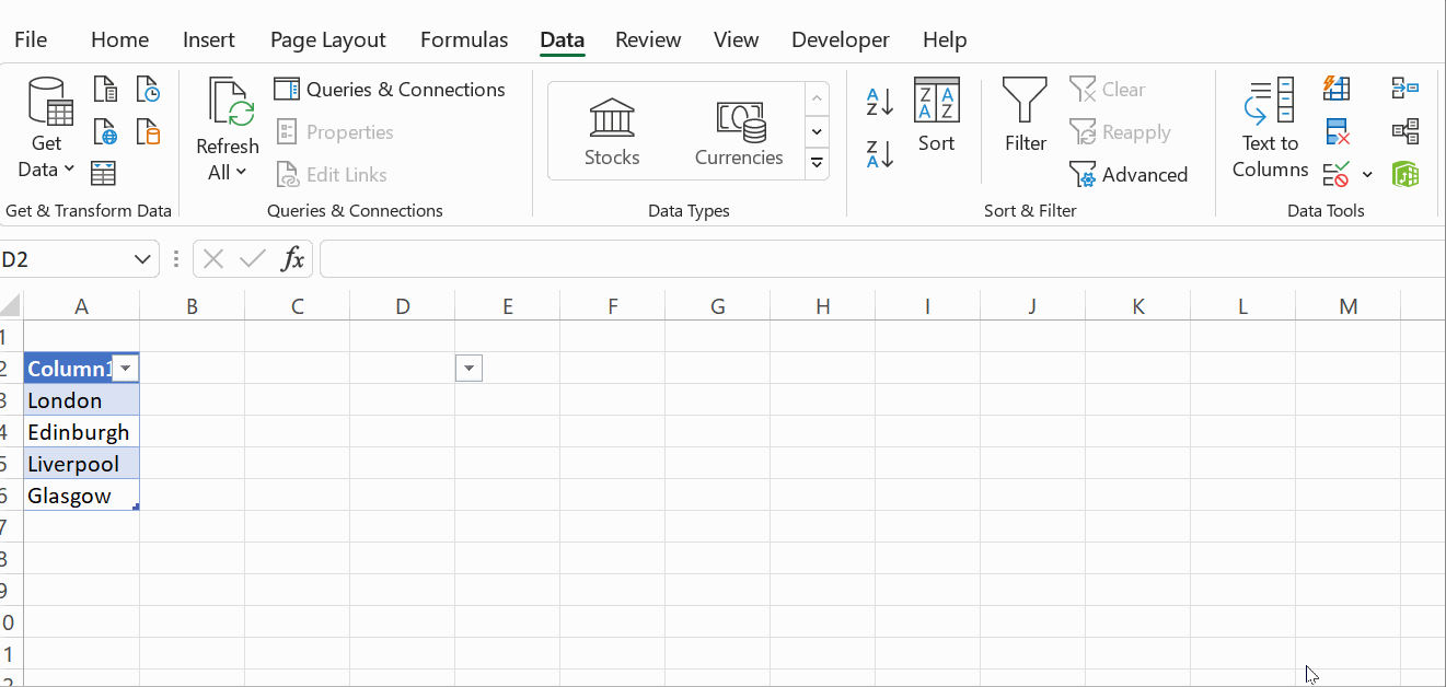 excel drop down list error message