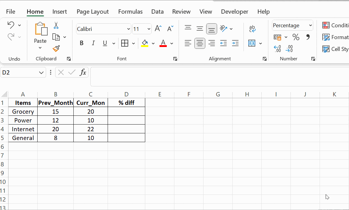calculate percentage increase/decrease excel calculate percentage increase/decrease excel
