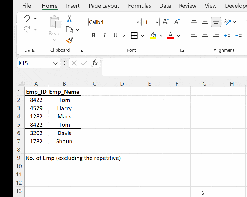 how functions work to remove duplicates