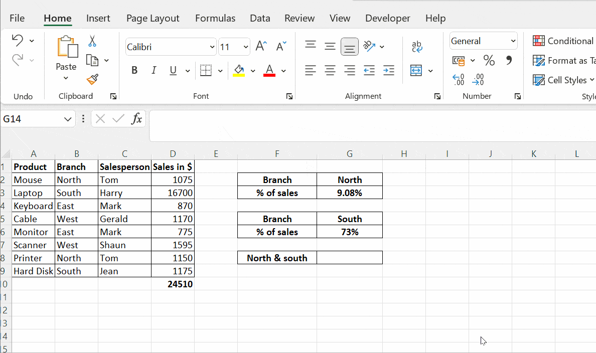 SUMIF() function to calculate percentage SUMIF() function to calculate percentage